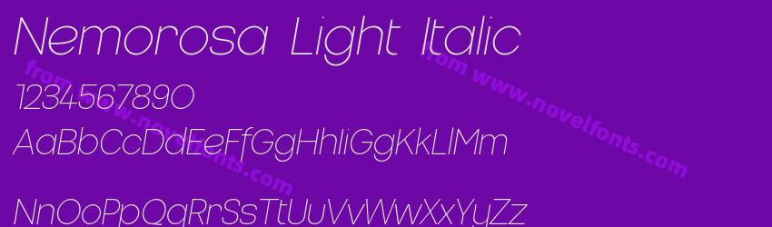 Nemorosa Light ItalicPreview Nemorosa Light ItalicPreview