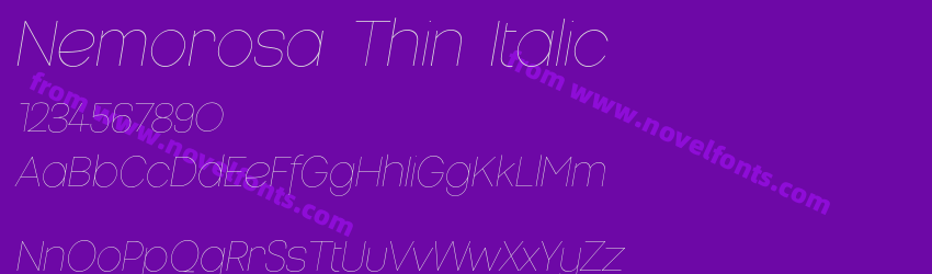 Nemorosa Thin ItalicPreview Nemorosa Thin ItalicPreview