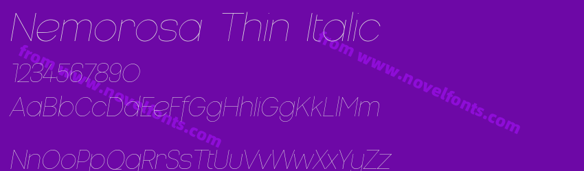 Nemorosa Thin ItalicPreview Nemorosa Thin ItalicPreview