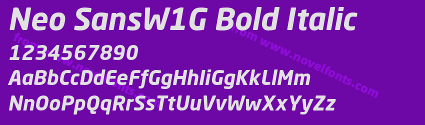 Neo SansW1G Bold ItalicPreview Neo SansW1G Bold ItalicPreview