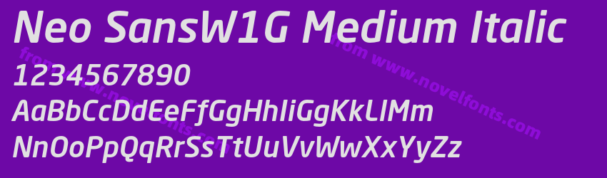 Neo SansW1G Medium ItalicPreview Neo SansW1G Medium ItalicPreview