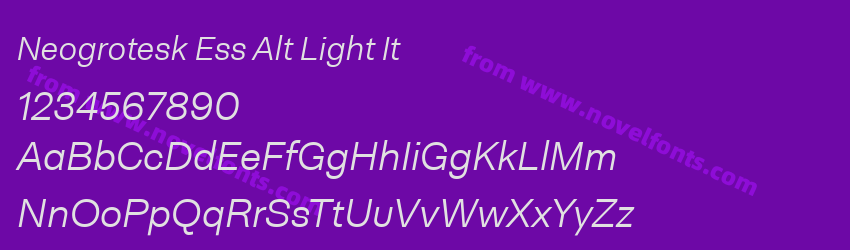 Neogrotesk Ess Alt Light ItPreview Neogrotesk Ess Alt Light ItPreview