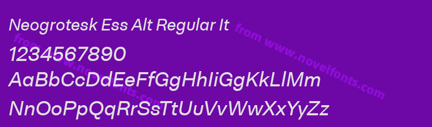 Neogrotesk Ess Alt Regular ItPreview Neogrotesk Ess Alt Regular ItPreview