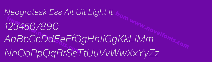 Neogrotesk Ess Alt Ult Light ItPreview Neogrotesk Ess Alt Ult Light ItPreview
