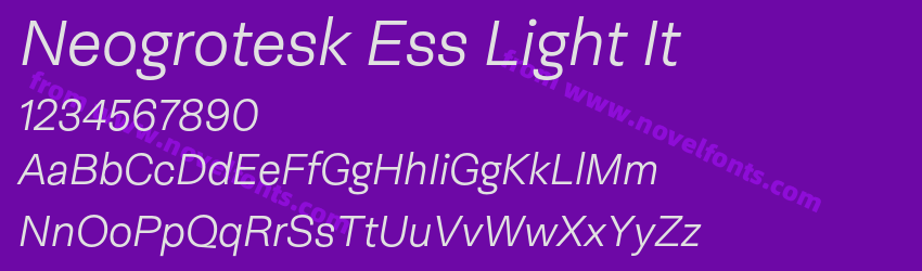 Neogrotesk Ess Light ItPreview Neogrotesk Ess Light ItPreview