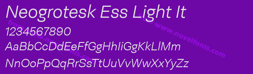 Neogrotesk Ess Light ItPreview Neogrotesk Ess Light ItPreview