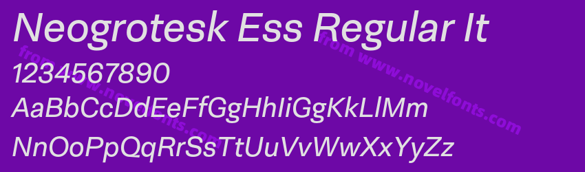 Neogrotesk Ess Regular ItPreview Neogrotesk Ess Regular ItPreview