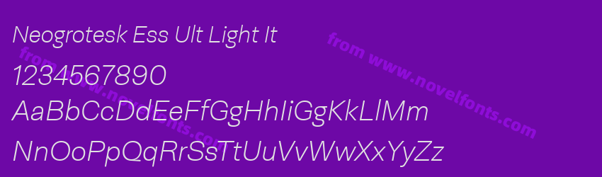 Neogrotesk Ess Ult Light ItPreview Neogrotesk Ess Ult Light ItPreview