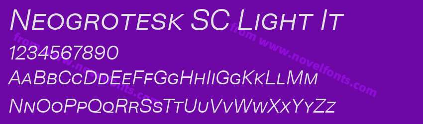 Neogrotesk SC Light ItPreview Neogrotesk SC Light ItPreview