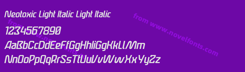 Neotoxic Light Italic Light ItalicPreview Neotoxic Light Italic Light ItalicPreview
