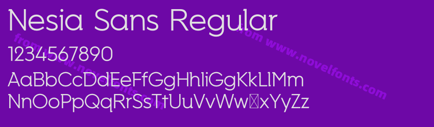 Nesia Sans RegularPreview Nesia Sans RegularPreview