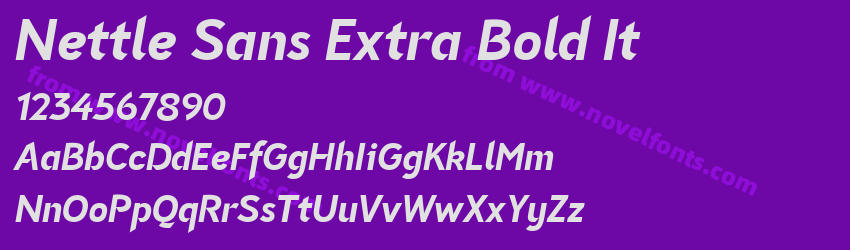 Nettle Sans Extra Bold ItPreview Nettle Sans Extra Bold ItPreview