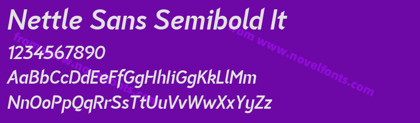 Nettle Sans Semibold ItPreview Nettle Sans Semibold ItPreview