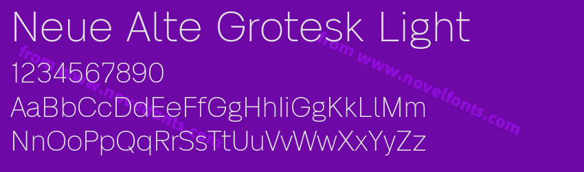 Neue Alte Grotesk LightPreview Neue Alte Grotesk LightPreview