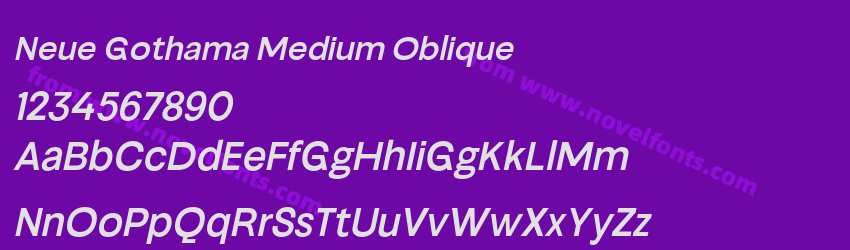 Neue Gothama Medium ObliquePreview Neue Gothama Medium ObliquePreview
