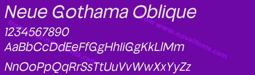 Neue Gothama ObliquePreview Neue Gothama ObliquePreview