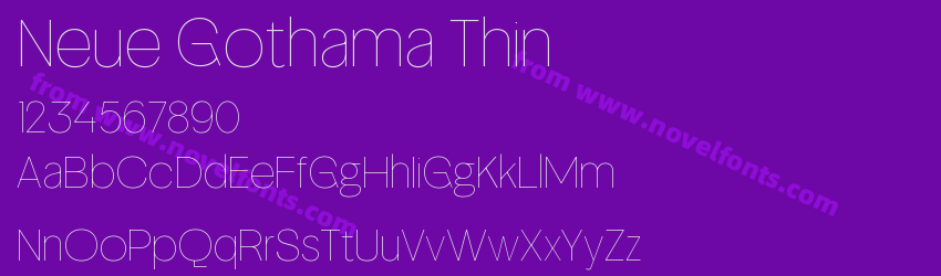 Neue Gothama ThinPreview Neue Gothama ThinPreview