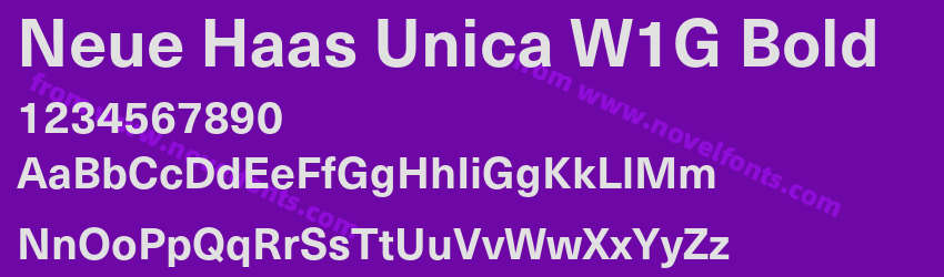 Neue Haas Unica W1G BoldPreview Neue Haas Unica W1G BoldPreview
