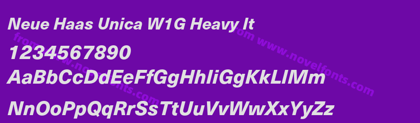 Neue Haas Unica W1G Heavy ItPreview Neue Haas Unica W1G Heavy ItPreview