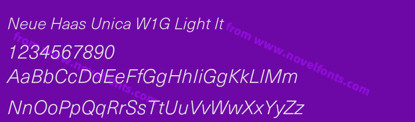 Neue Haas Unica W1G Light ItPreview Neue Haas Unica W1G Light ItPreview