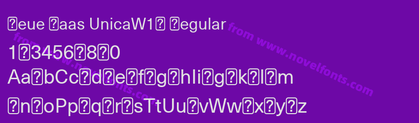 Neue Haas UnicaW1G RegularPreview Neue Haas UnicaW1G RegularPreview
