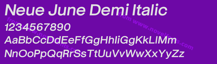 Neue June Demi ItalicPreview Neue June Demi ItalicPreview