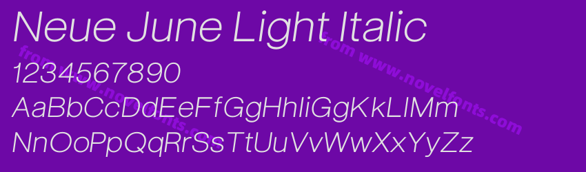 Neue June Light ItalicPreview Neue June Light ItalicPreview