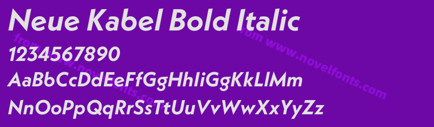 Neue Kabel Bold ItalicPreview Neue Kabel Bold ItalicPreview