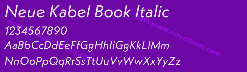 Neue Kabel Book ItalicPreview Neue Kabel Book ItalicPreview
