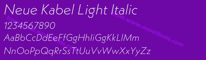 Neue Kabel Light ItalicPreview Neue Kabel Light ItalicPreview