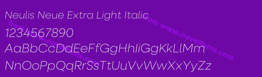 Neulis Neue Extra Light ItalicPreview Neulis Neue Extra Light ItalicPreview
