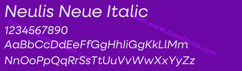Neulis Neue ItalicPreview Neulis Neue ItalicPreview