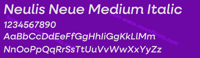 Neulis Neue Medium ItalicPreview Neulis Neue Medium ItalicPreview