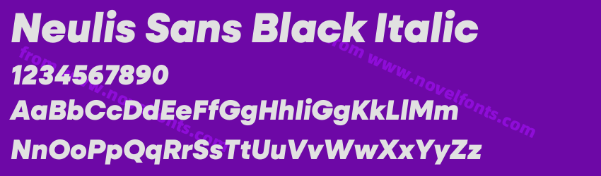Neulis Sans Black ItalicPreview Neulis Sans Black ItalicPreview