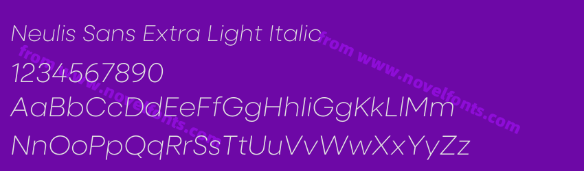 Neulis Sans Extra Light ItalicPreview
