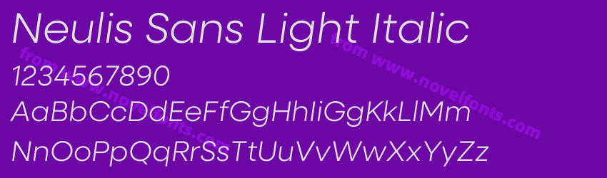 Neulis Sans Light ItalicPreview Neulis Sans Light ItalicPreview