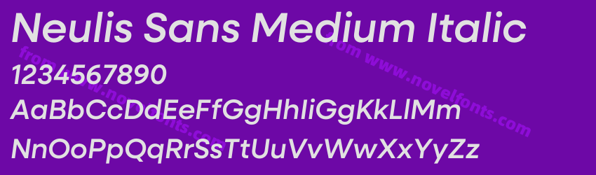 Neulis Sans Medium ItalicPreview Neulis Sans Medium ItalicPreview