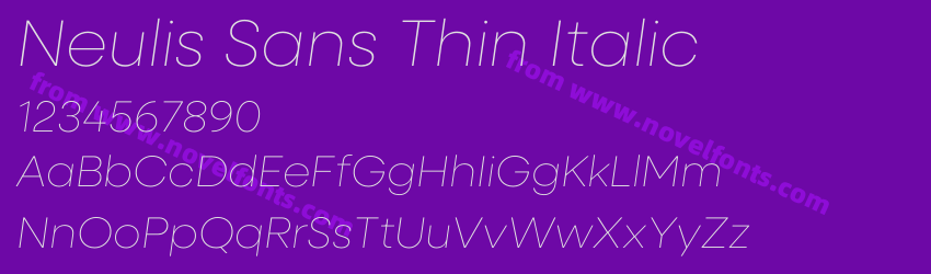 Neulis Sans Thin ItalicPreview Neulis Sans Thin ItalicPreview