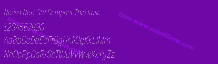 Neusa Next Std Compact Thin ItalicPreview Neusa Next Std Compact Thin ItalicPreview
