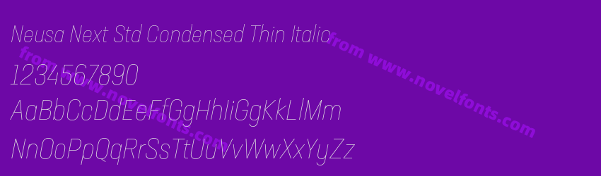 Neusa Next Std Condensed Thin ItalicPreview Neusa Next Std Condensed Thin ItalicPreview