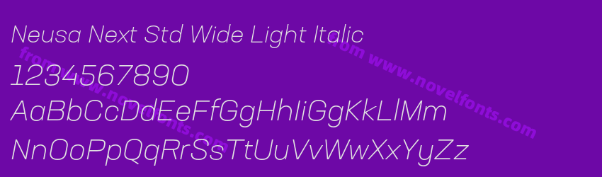 Neusa Next Std Wide Light ItalicPreview Neusa Next Std Wide Light ItalicPreview