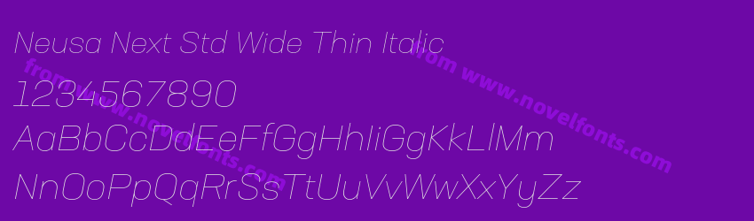 Neusa Next Std Wide Thin ItalicPreview Neusa Next Std Wide Thin ItalicPreview