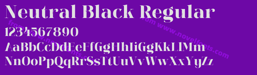 Neutral Black RegularPreview Neutral Black RegularPreview