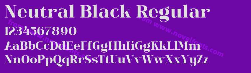 Neutral Black RegularPreview Neutral Black RegularPreview