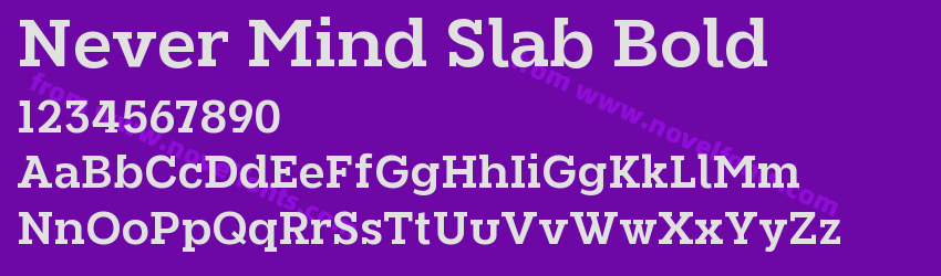 Never Mind Slab BoldPreview Never Mind Slab BoldPreview