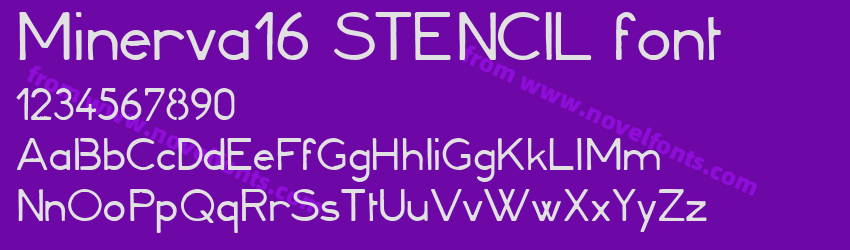 Minerva16 STENCIL fontPreview