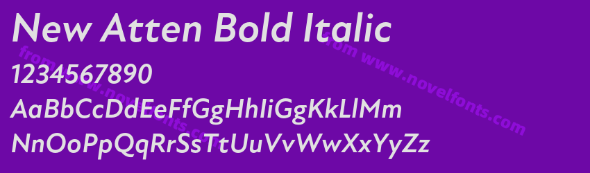 New Atten Bold ItalicPreview New Atten Bold ItalicPreview