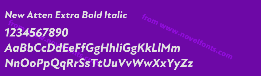 New Atten Extra Bold ItalicPreview New Atten Extra Bold ItalicPreview