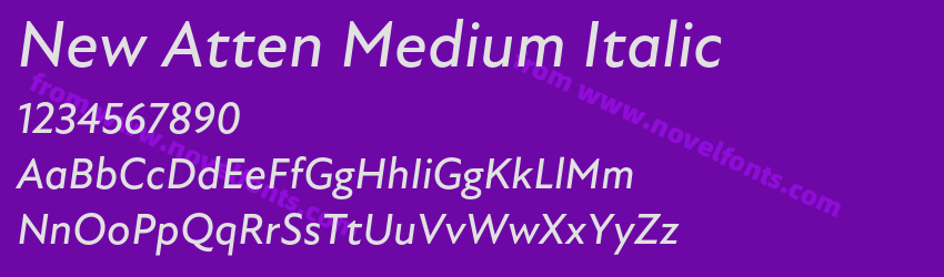 New Atten Medium ItalicPreview New Atten Medium ItalicPreview