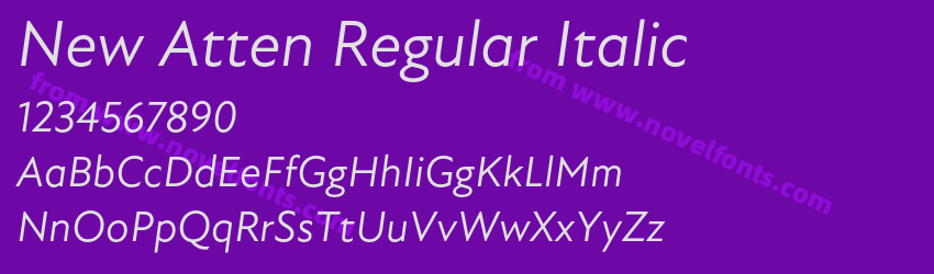 New Atten Regular ItalicPreview New Atten Regular ItalicPreview